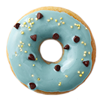 Chocolate Mint glazed cake donut