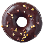 Double Chocolate glazed cake donut