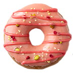 Strawberry glazed cake donut